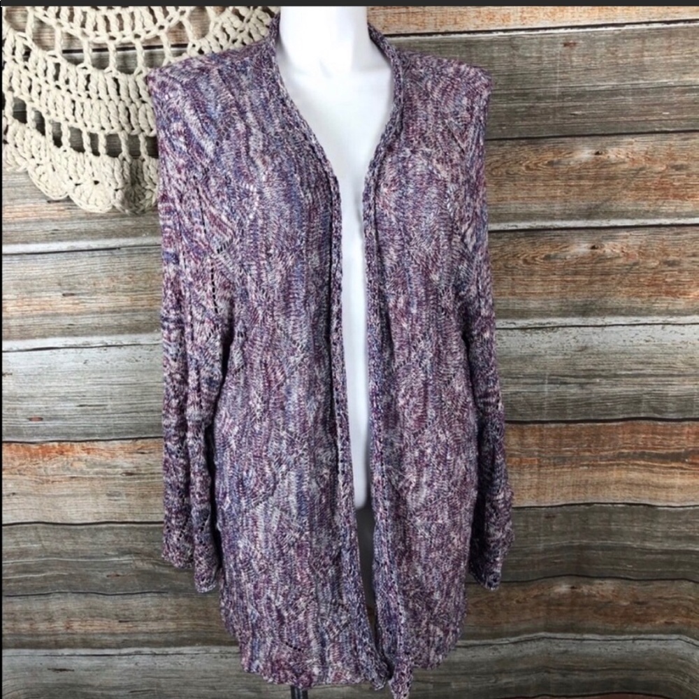 Vicki Wayne 3x Mauve Duster Sweater